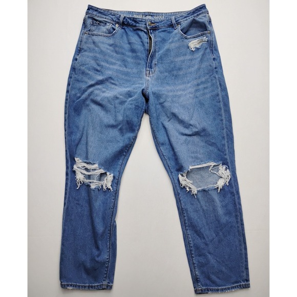 American Eagle Outfitters Denim - American Eagle Mom Jean Next Level Stretch Womens 18 Blue Denim High Rise 38x28